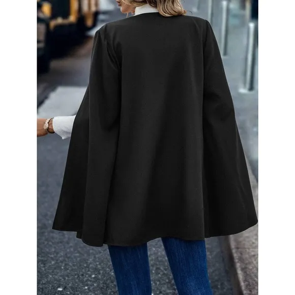 🌟 Open Front Cape Blazer jacket tan camel