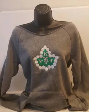 AKA 3/4 OFF THE SHOULDER SWEATSHIRT(IVY)GREY