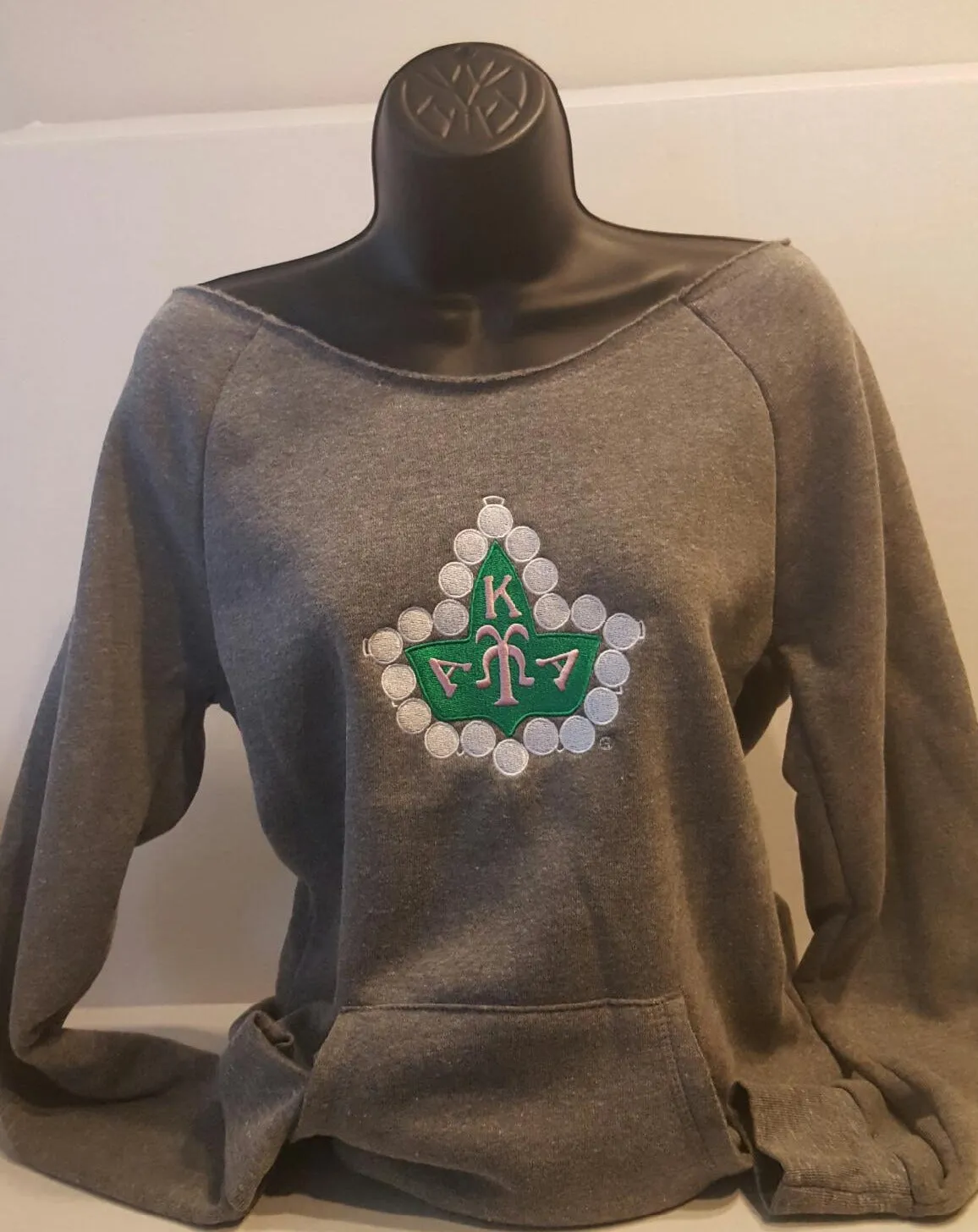AKA Short Sleeve OFF THE SHOULDER SWEATSHIRT(IVY)GREY