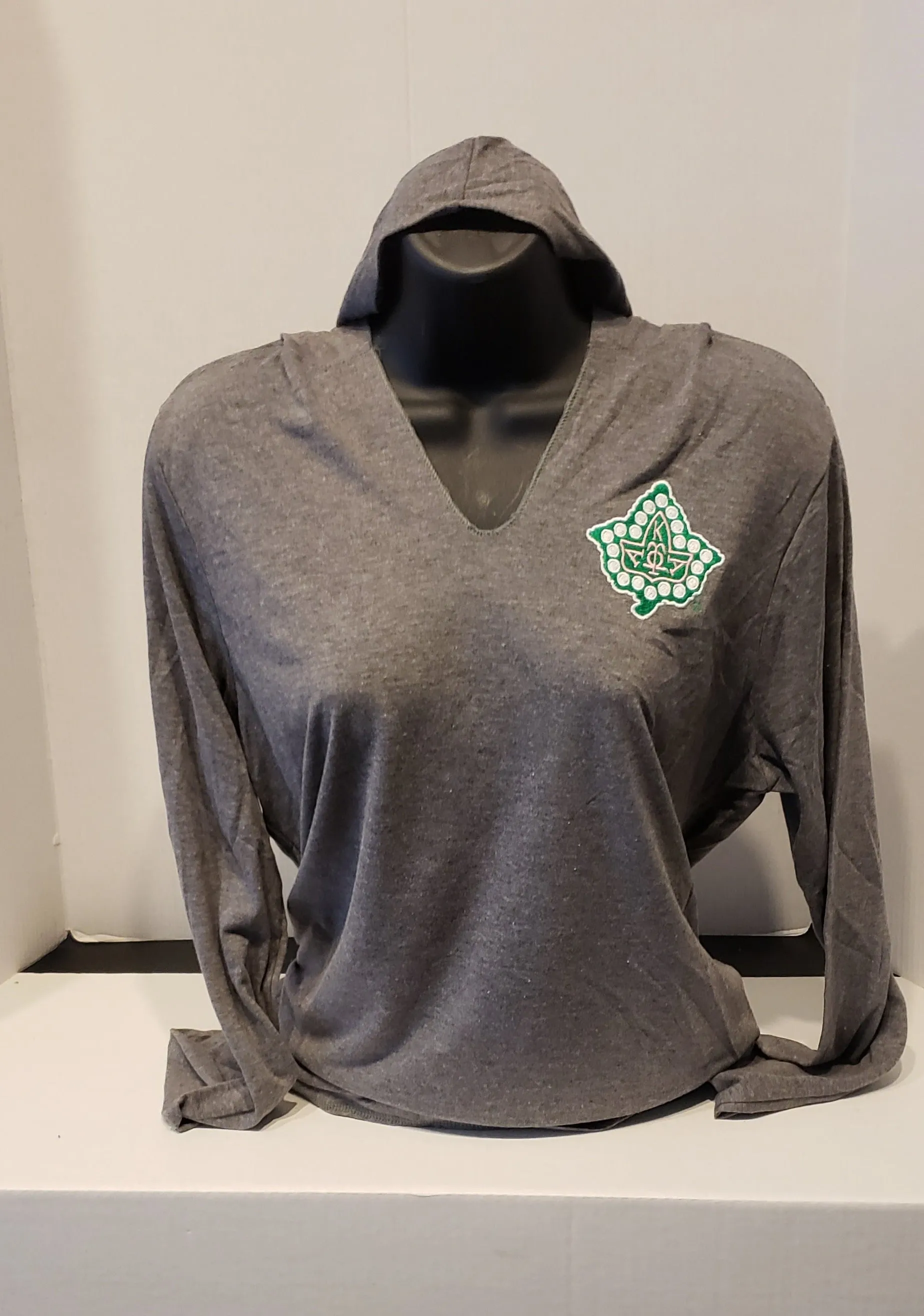 AKA Vneck HOODIE(Ivy) Grey