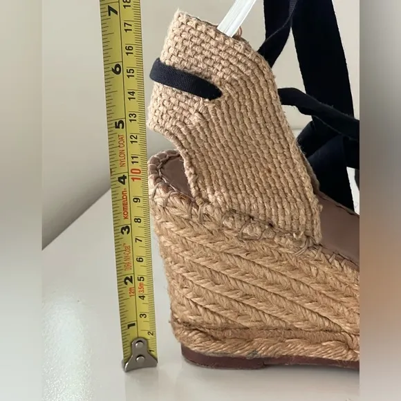 Alexa Chung Black Summer Bohemian Espadrilles Size 38