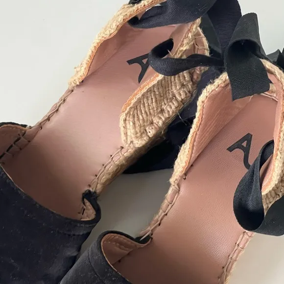 Alexa Chung Black Summer Bohemian Espadrilles Size 38
