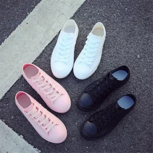 Autumn Female Casual Flat Shoes Rubber Rain Boots