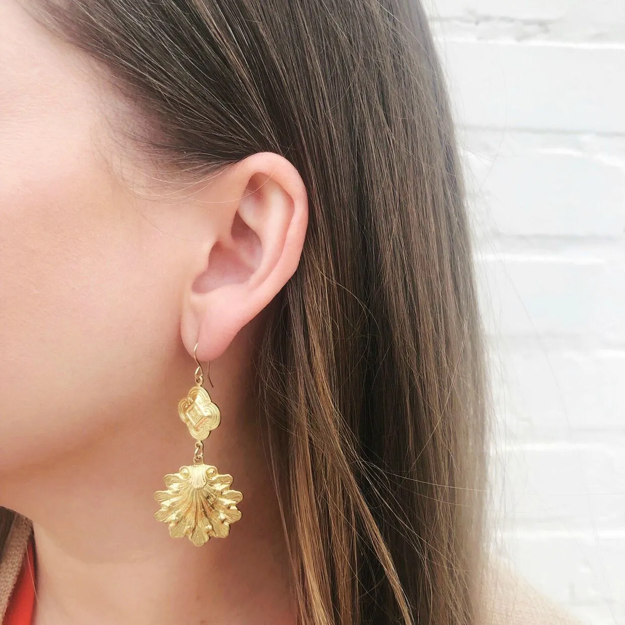 Benin Shell Earrings (WS)