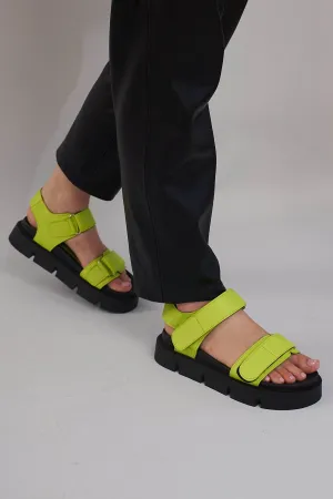 Berlin Chunky Platform Sandals - Green