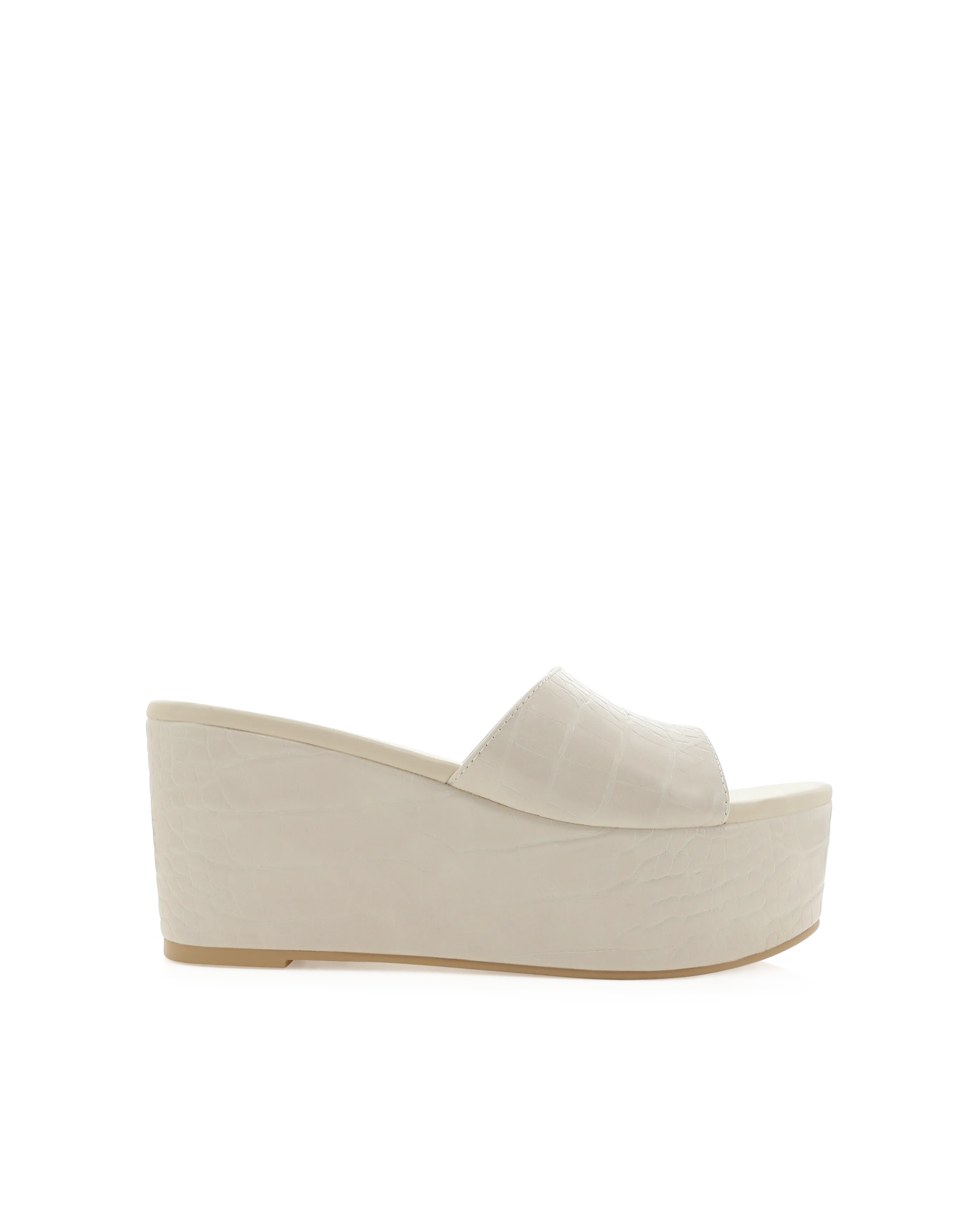 Billini | Fran Wedge Sandals | Bone Croc