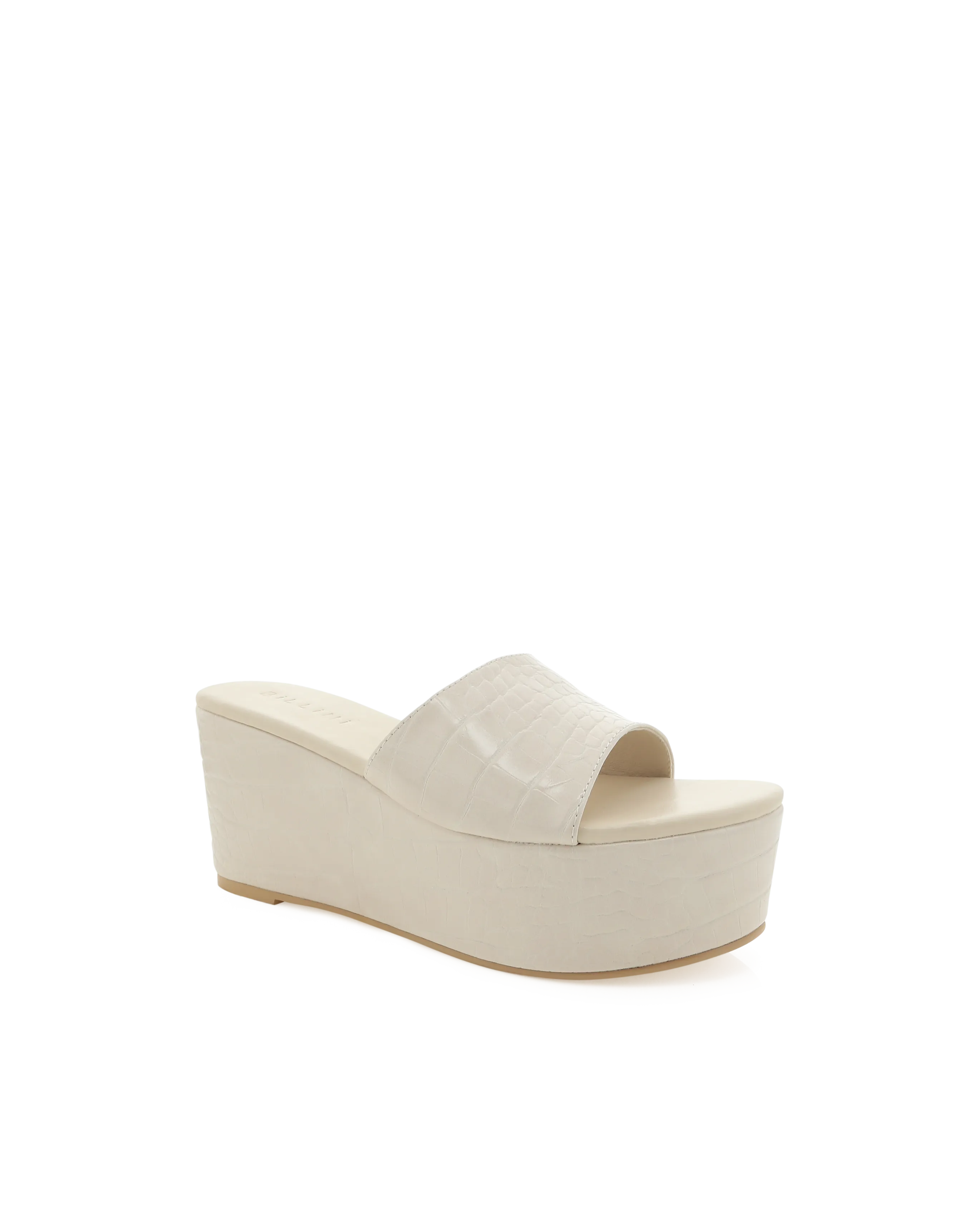 Billini | Fran Wedge Sandals | Bone Croc