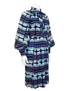 Blue & Orange Shirt Dress