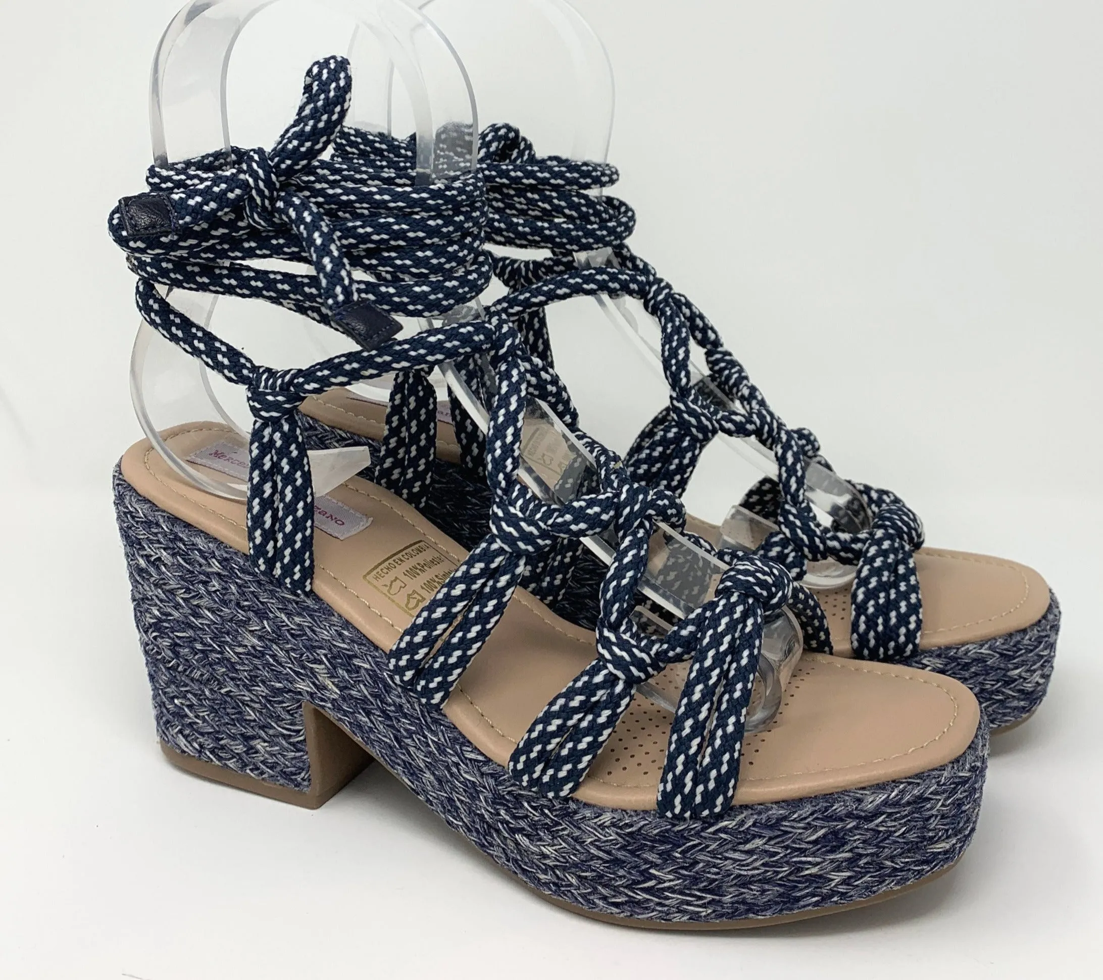 Blue Lagoon High Wedge Espadrilles