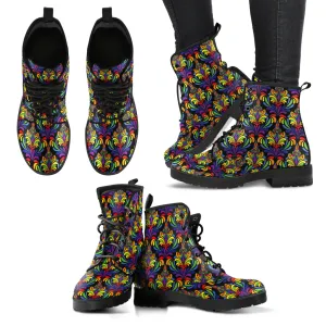 Bohemian Print Leather Boot  056-1