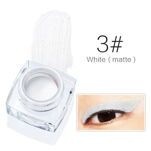 Brand Makeup Eyes Colors Pigment Matte Shimmer Waterproof Eyeliner Gel White Black Brown Eye Liner Pencil Maquillage