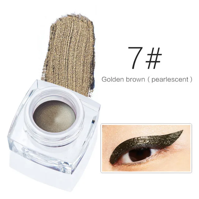 Brand Makeup Eyes Colors Pigment Matte Shimmer Waterproof Eyeliner Gel White Black Brown Eye Liner Pencil Maquillage