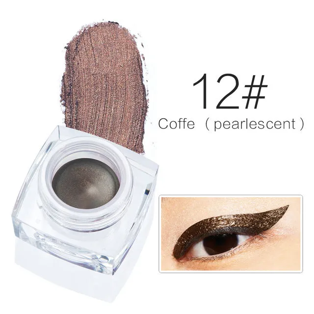 Brand Makeup Eyes Colors Pigment Matte Shimmer Waterproof Eyeliner Gel White Black Brown Eye Liner Pencil Maquillage