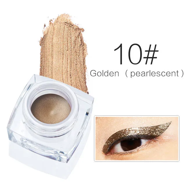Brand Makeup Eyes Colors Pigment Matte Shimmer Waterproof Eyeliner Gel White Black Brown Eye Liner Pencil Maquillage