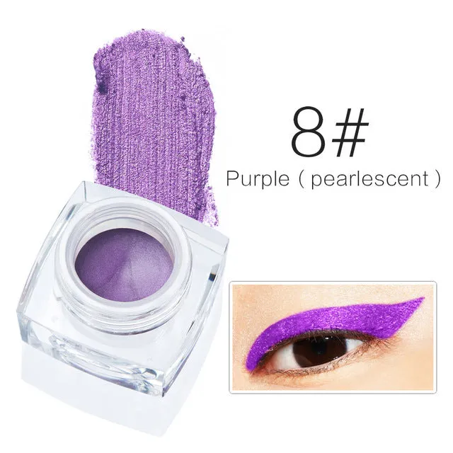 Brand Makeup Eyes Colors Pigment Matte Shimmer Waterproof Eyeliner Gel White Black Brown Eye Liner Pencil Maquillage