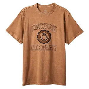 Brixton University T-Shirt - Tobacco Brown Worn Wash
