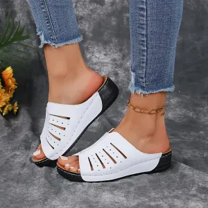 Brunilda® | Beach Slippers With A Low Wedge Heel