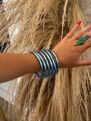 {Budha Girl} All Weather Bangles - Azure