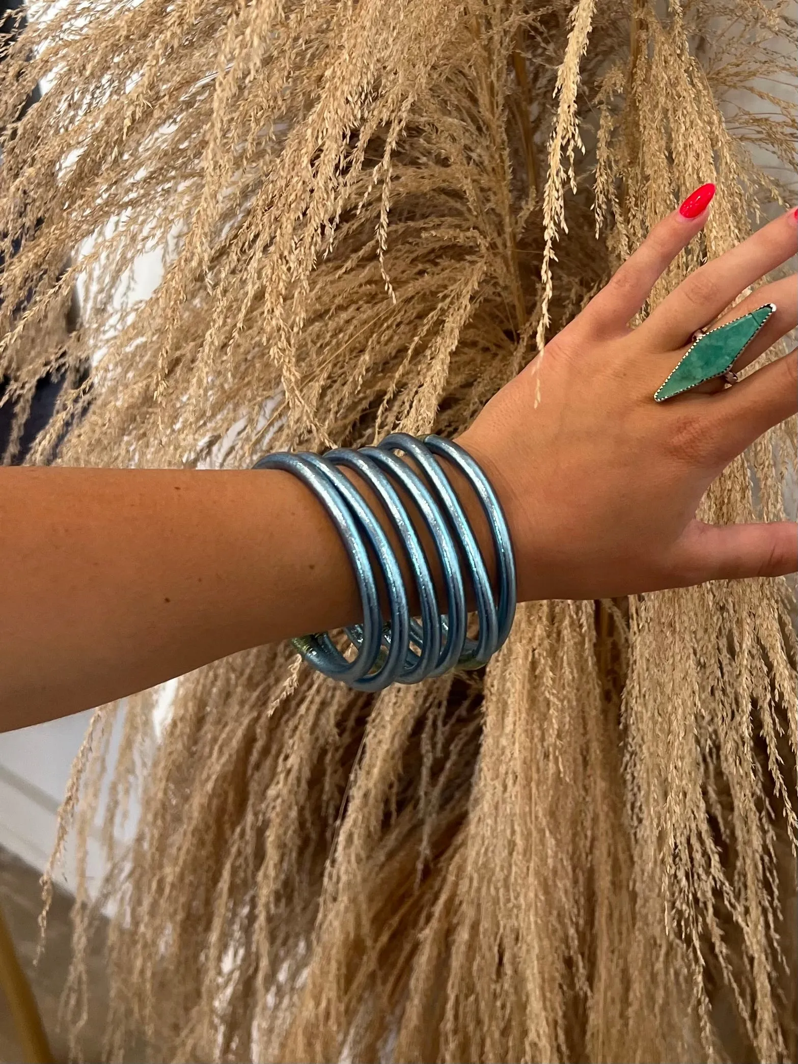 {Budha Girl} All Weather Bangles - Azure