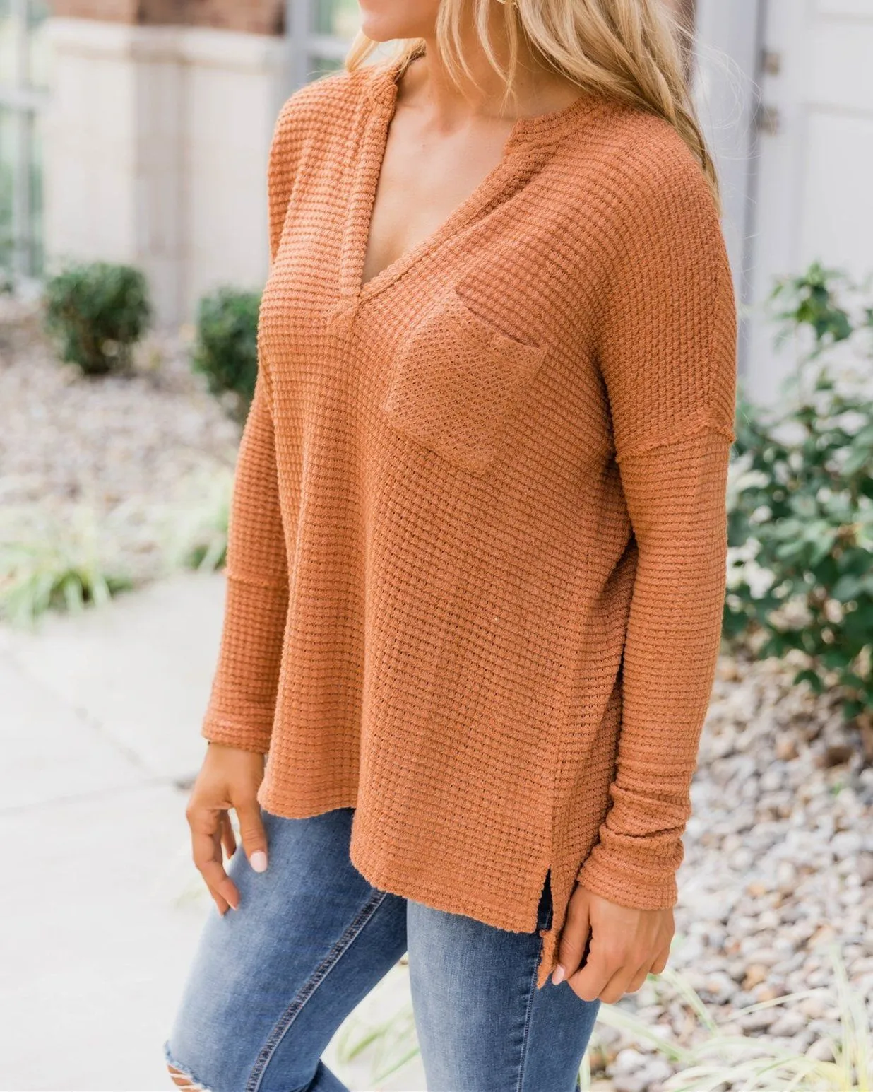 Can't Escape Most Burnt Pullover Blouse - Orange