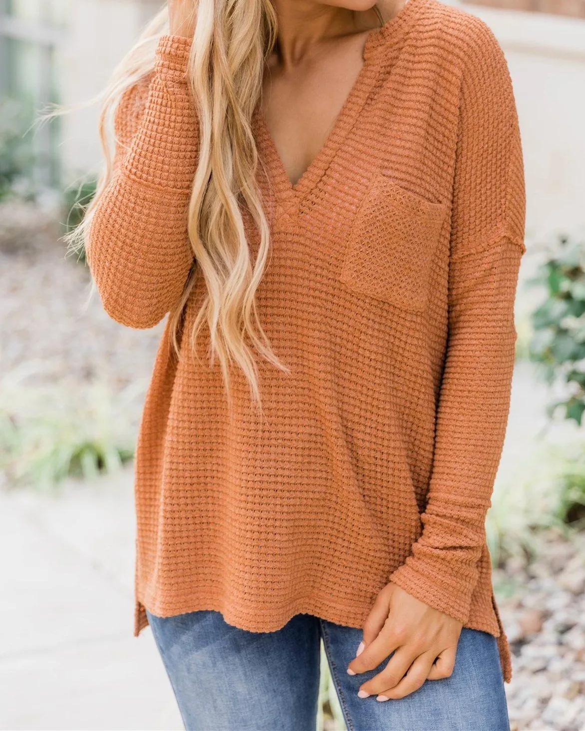 Can't Escape Most Burnt Pullover Blouse - Orange