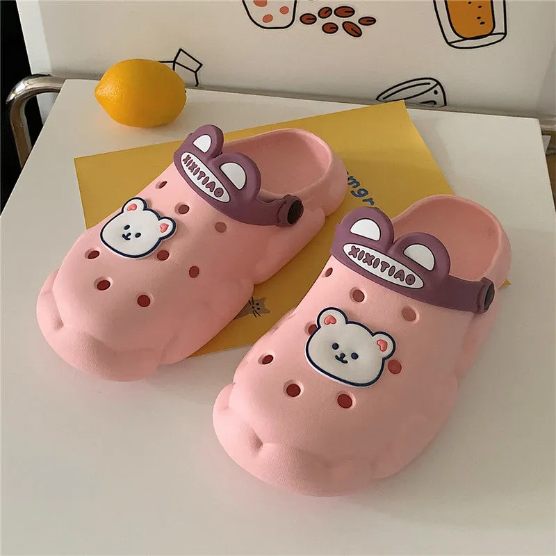 Cartoon Bear Beach Sandals Slippers UB3253