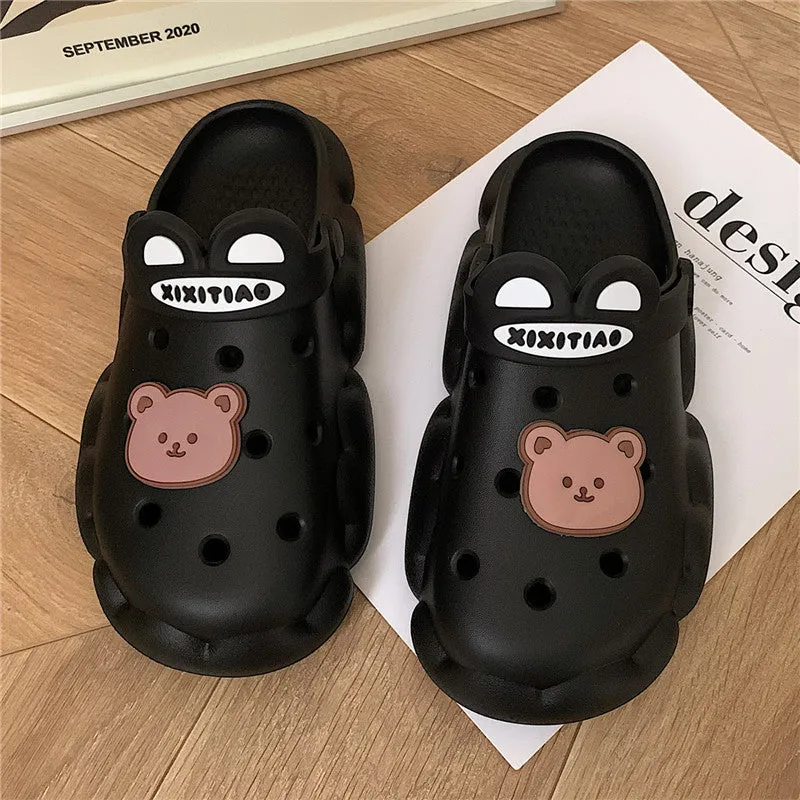 Cartoon Bear Beach Sandals Slippers UB3253