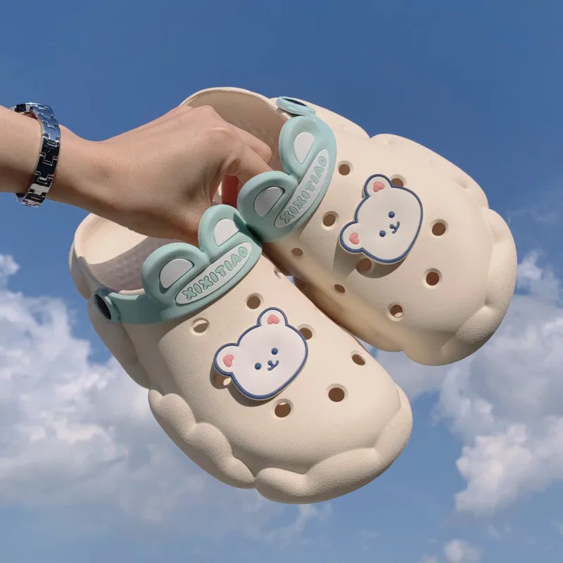 Cartoon Bear Beach Sandals Slippers UB3253