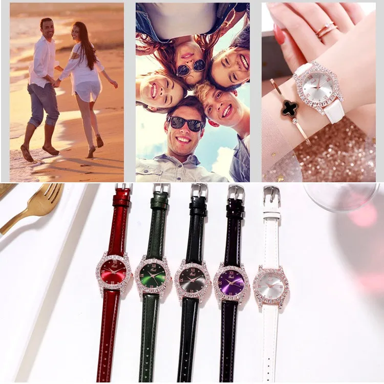 Casual Leather Strap Women's Watch
