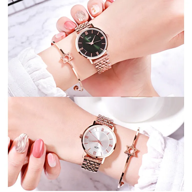 Casual Roman Numberal Scale Women's Watch