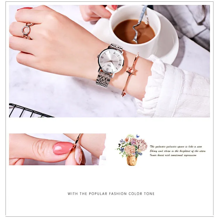 Casual Roman Numberal Scale Women's Watch