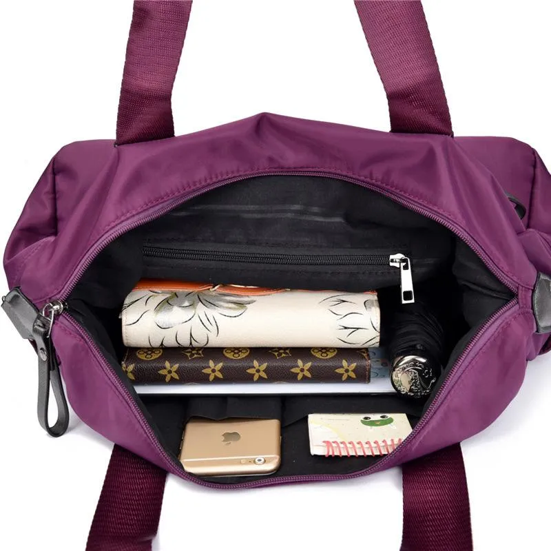 Casual Style Waterproof Multi-Pocket Zipper Crossbody Shoulder Bag