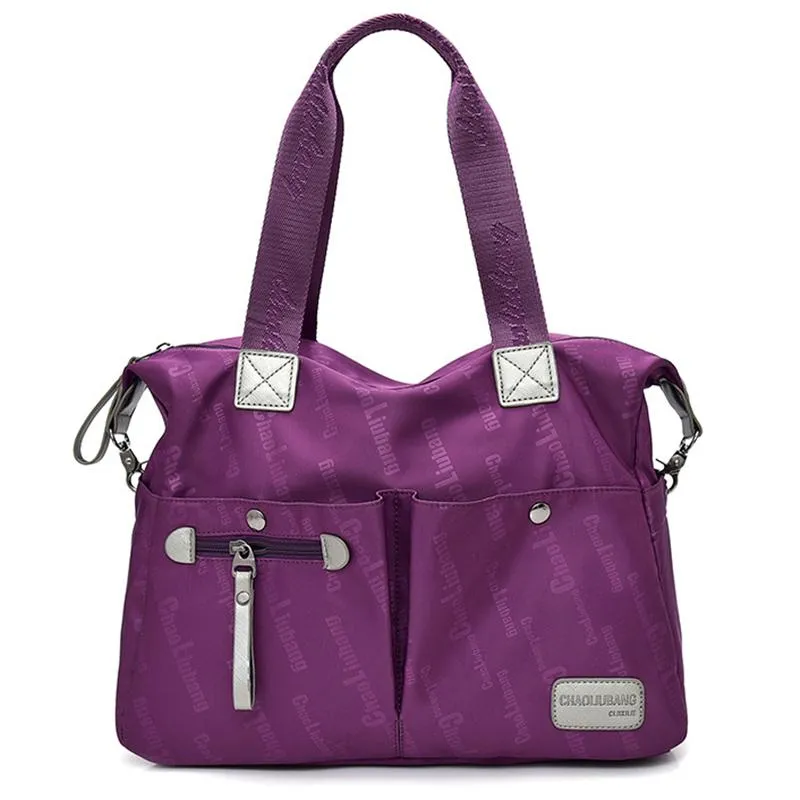 Casual Style Waterproof Multi-Pocket Zipper Crossbody Shoulder Bag