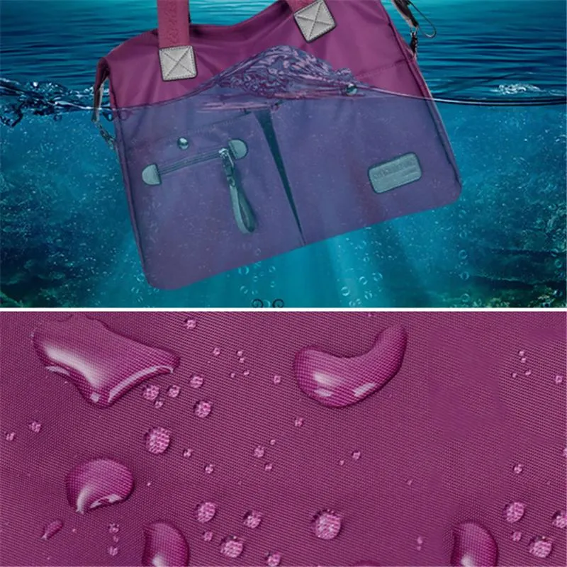 Casual Style Waterproof Multi-Pocket Zipper Crossbody Shoulder Bag