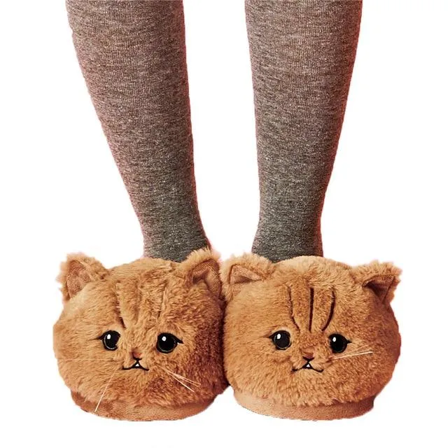 Cat Women Plush Slippers