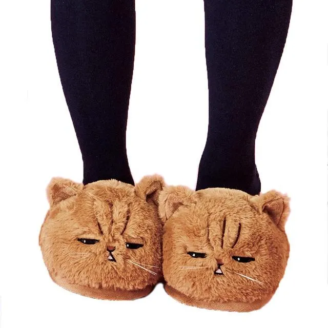 Cat Women Plush Slippers