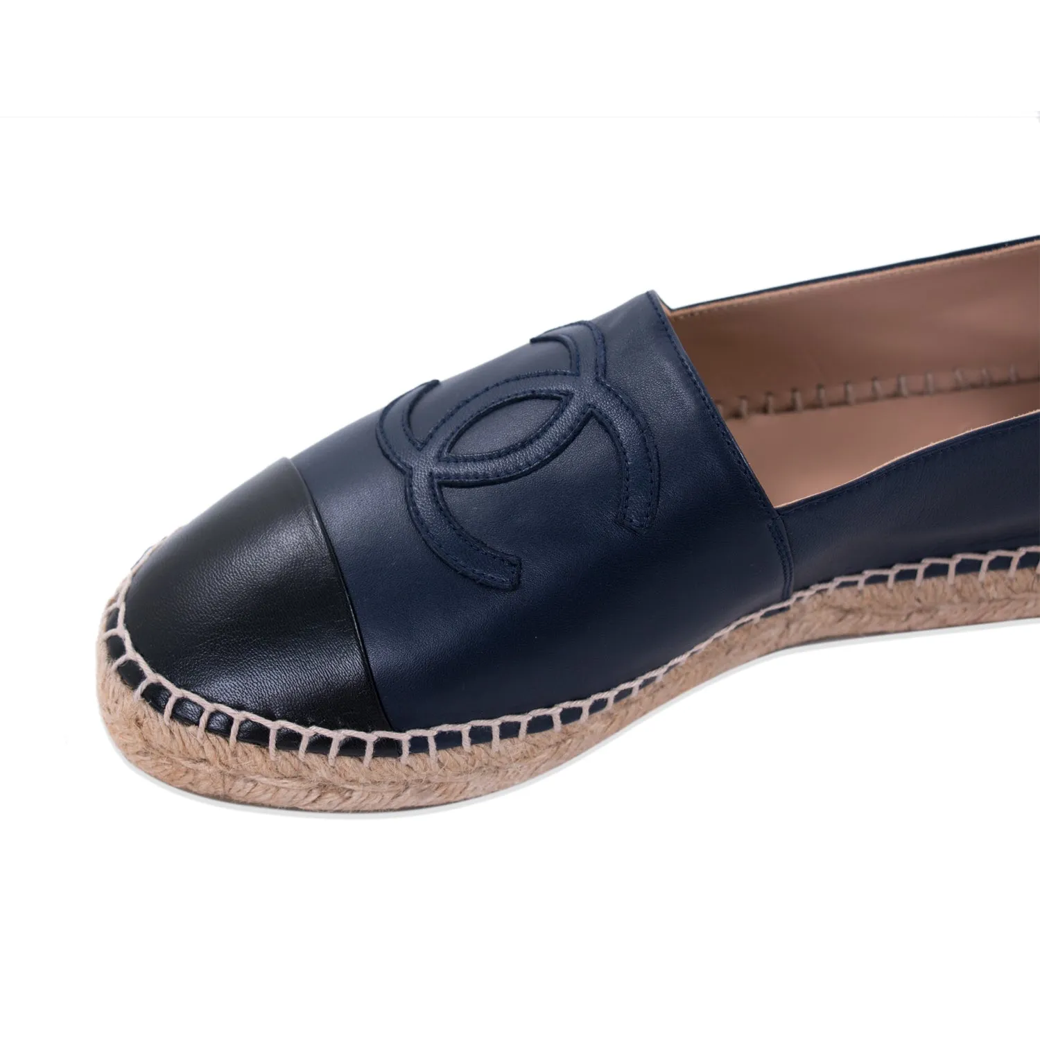 Chanel Lambskin Leather CC Espadrilles