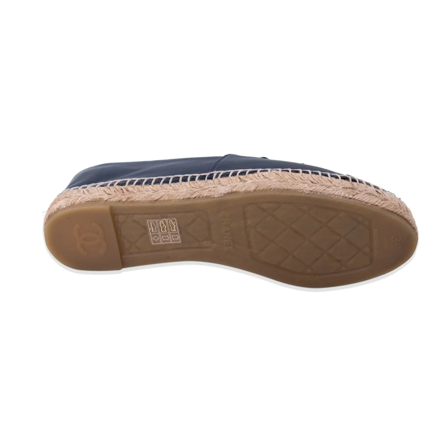 Chanel Lambskin Leather CC Espadrilles