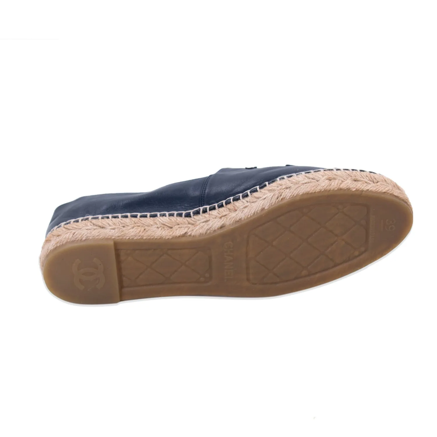 Chanel Lambskin Leather CC Espadrilles