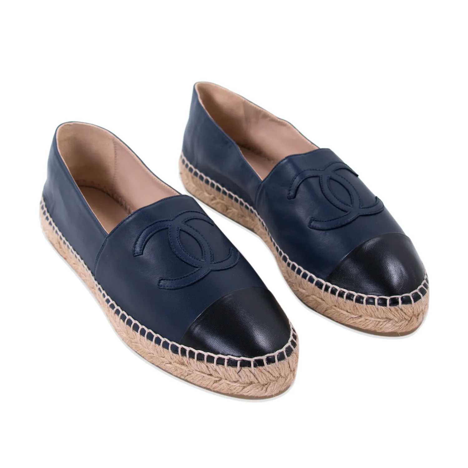 Chanel Lambskin Leather CC Espadrilles