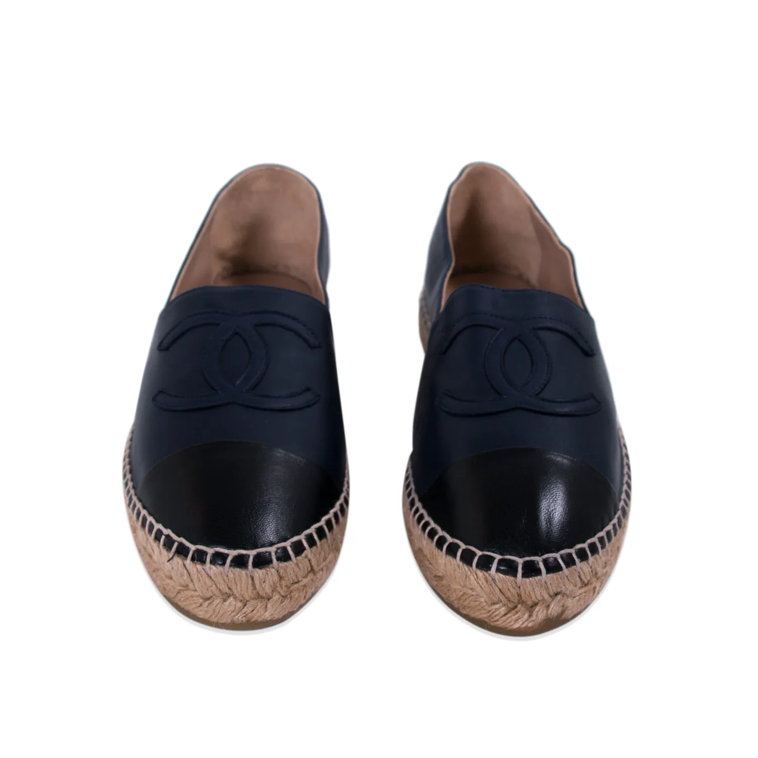 Chanel Lambskin Leather CC Espadrilles