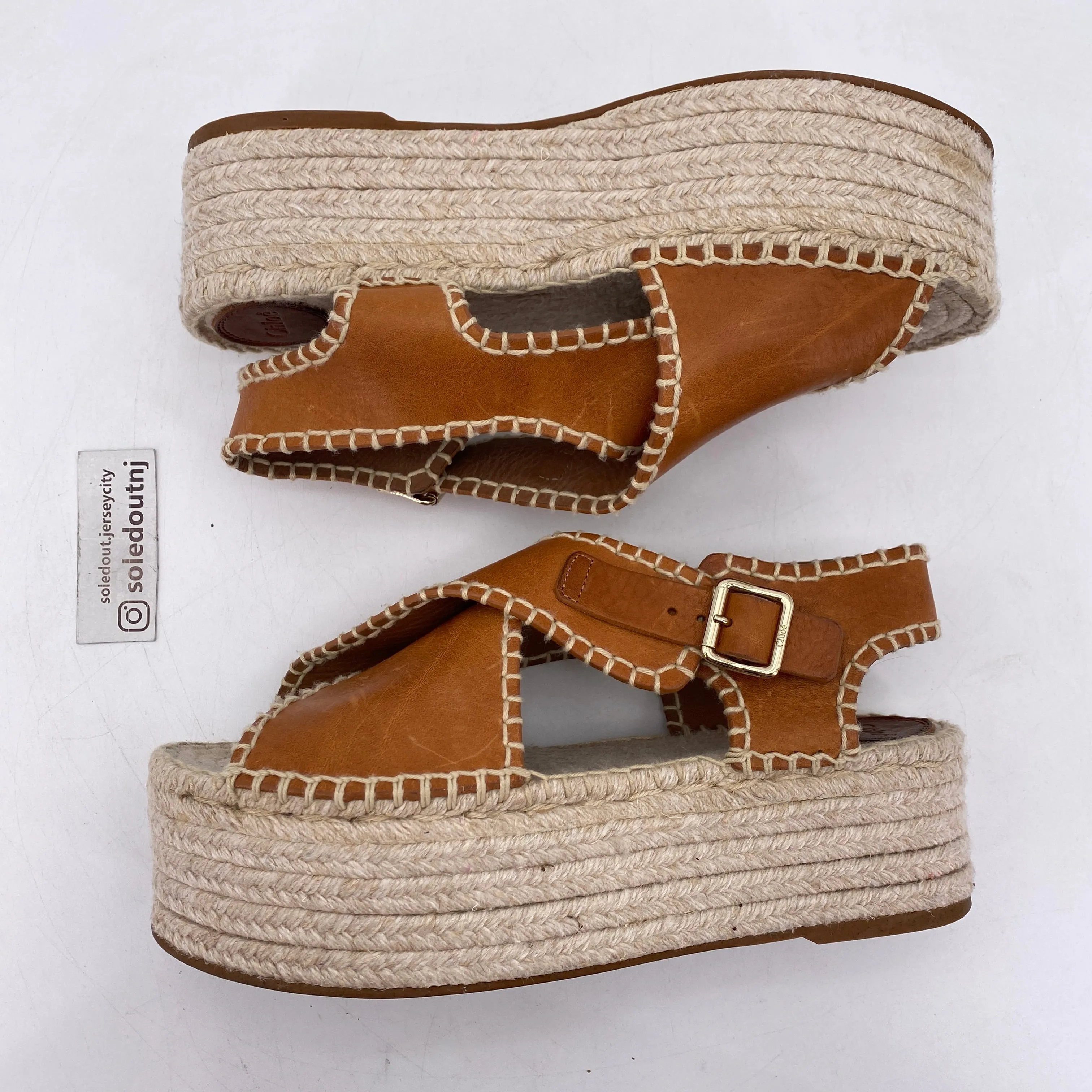 Chloe Sandals "Lucinda Espadrille"  Used Size 40W