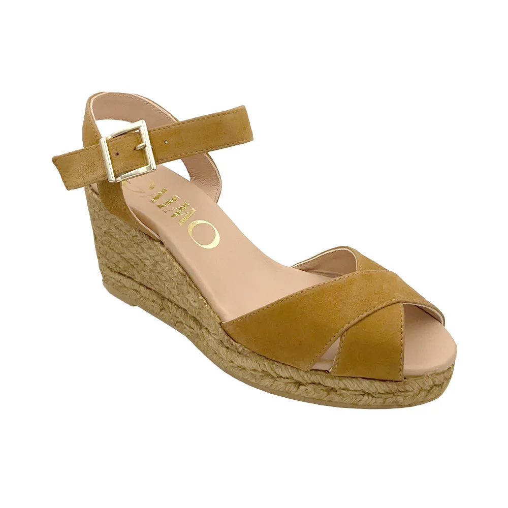 CLARA Cognac espadrilles