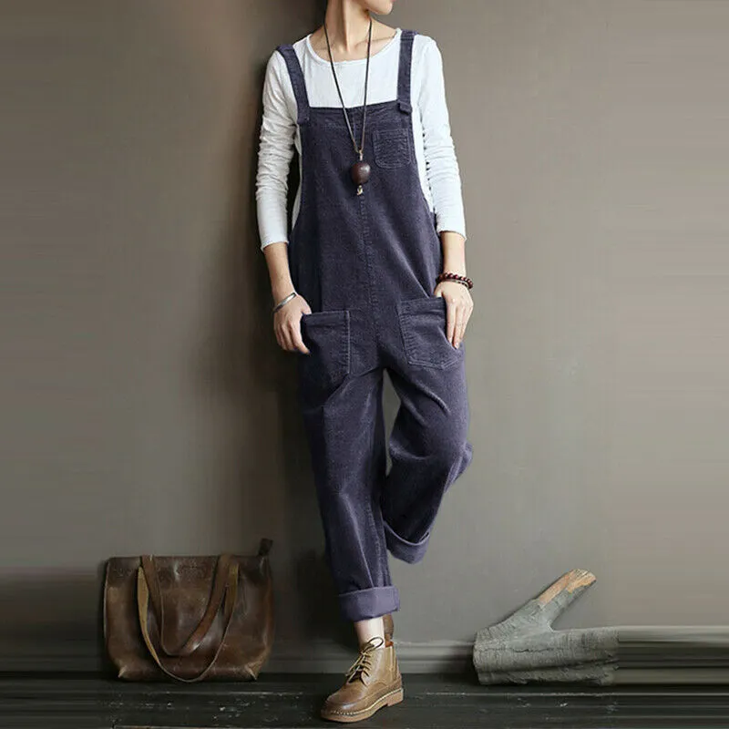 Clara - Lässiger Frühlings Cord-Overall für Damen