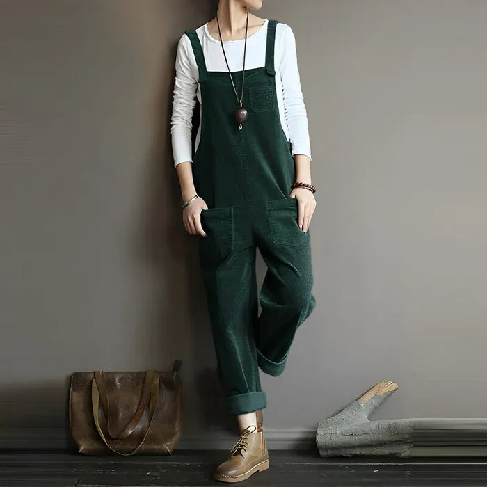 Clara - Lässiger Frühlings Cord-Overall für Damen