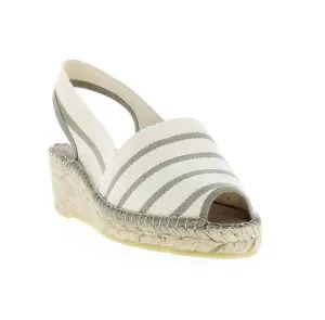 Classic Ecru Striped Espadrille