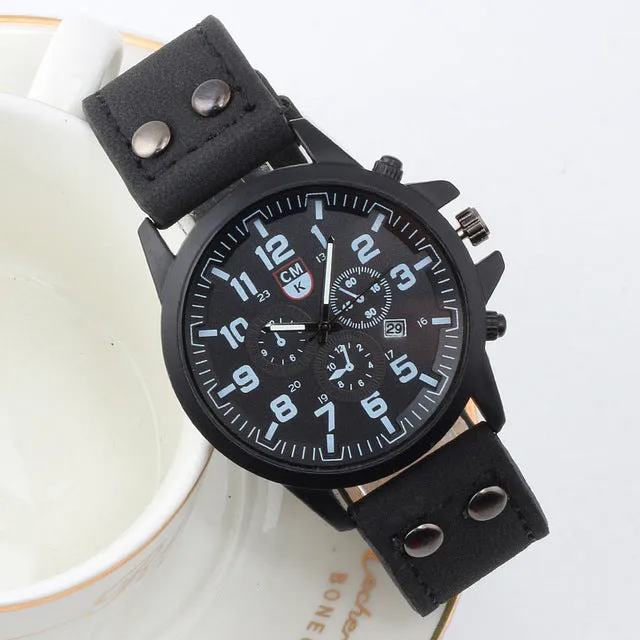 CMK Men's Watch Luxury Leather strap 4 color