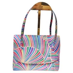 Coblentz Saks Fifth Avenue Multicolor Fold Over Handbag