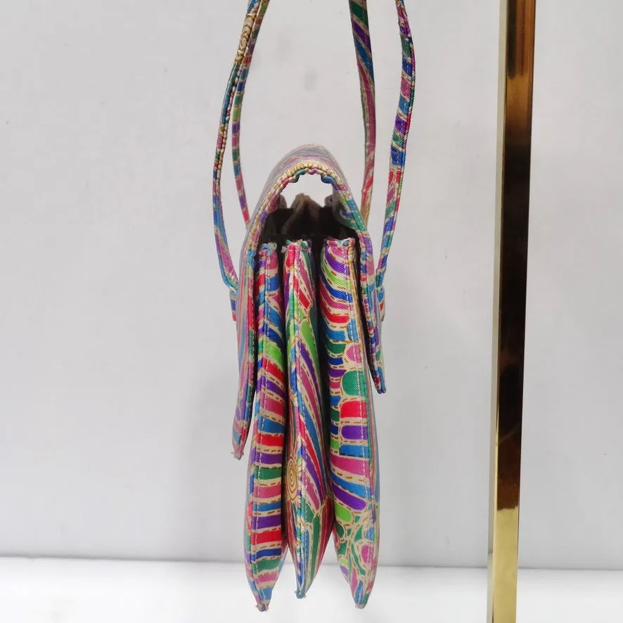 Coblentz Saks Fifth Avenue Multicolor Fold Over Handbag