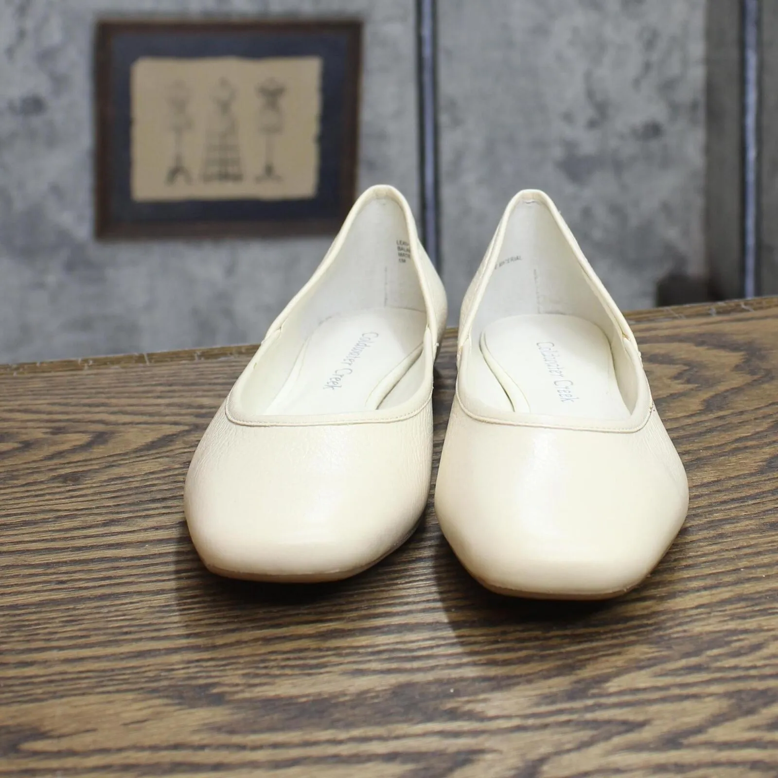 Coldwater Creek Womens Vintage Essential Pull On Flats Ivy Off White 6M